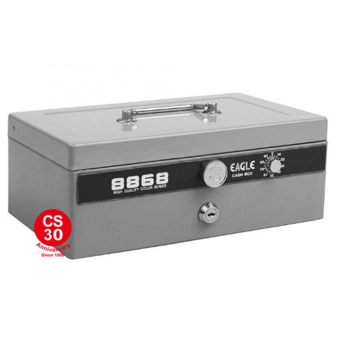 Eagle 8868 CASH BOX With KEY AND LOCK (Grey)